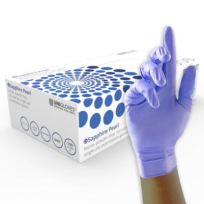 Unigloves Sapphire Pearl Nitrile Hanskar
