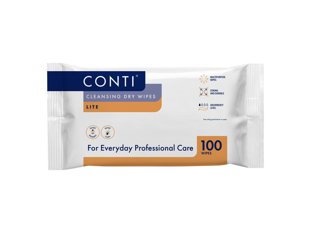 Conti Cleansing Dry Wipes Lite stór pakki með 100 stk