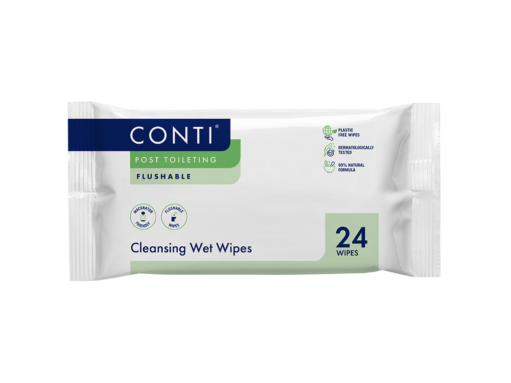 Conti® Post Toileting blautþurrkur ilmlausar 24 þurrkur