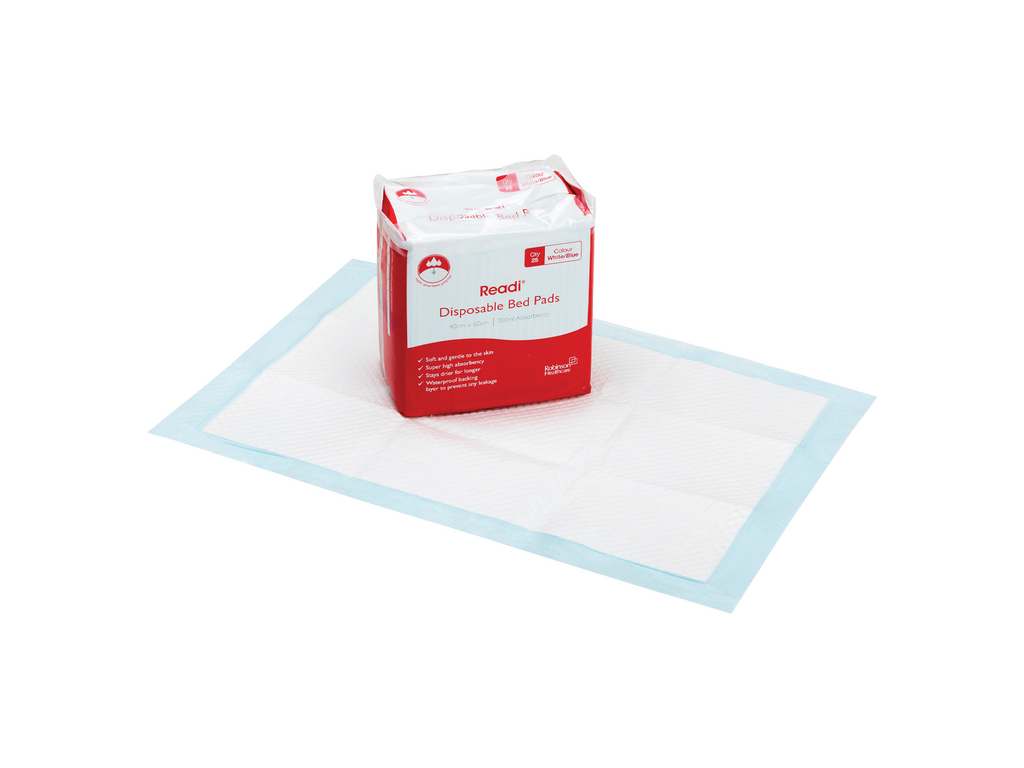 40cm x 60cm Readi einnota rúmpúðar Sap 700ml x 25 púðar