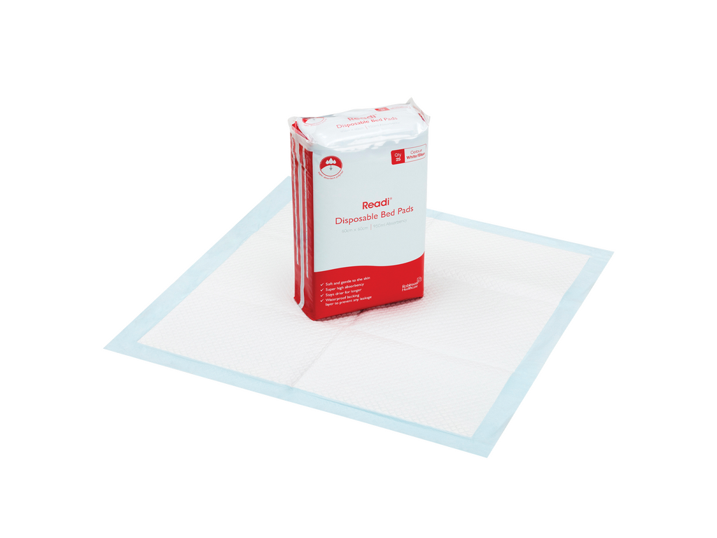 60cm x 60cm Readi einnota rúmpúðar Sap 950ml x 25 púðar