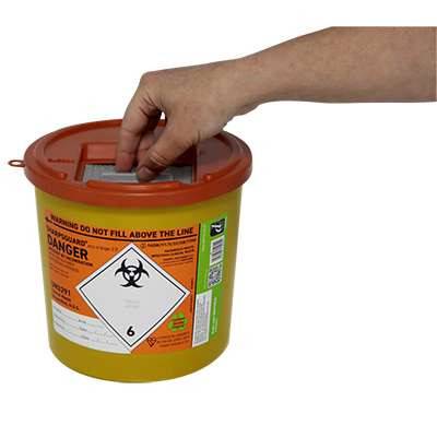 2,5 lítra Sharpsguard Eco Orange Sharps bakka