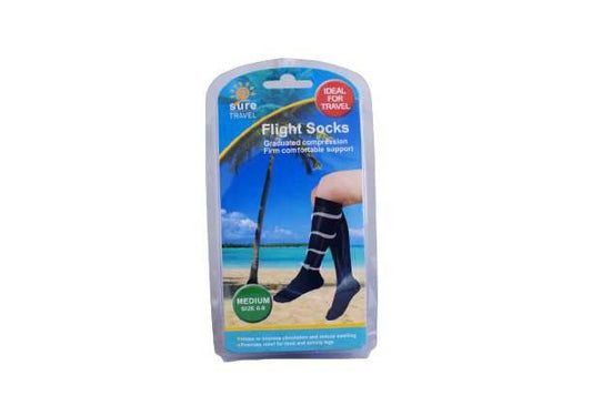 Sure Travel - Flight Socks Medium - TR12350 UKMEDI.CO.UK UK Medical Supplies