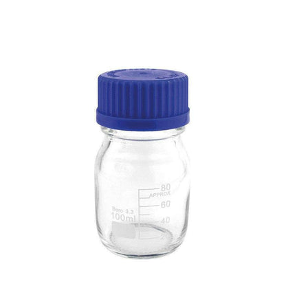 100ml hvarfefnisflaska úr bórsílíkatgleri