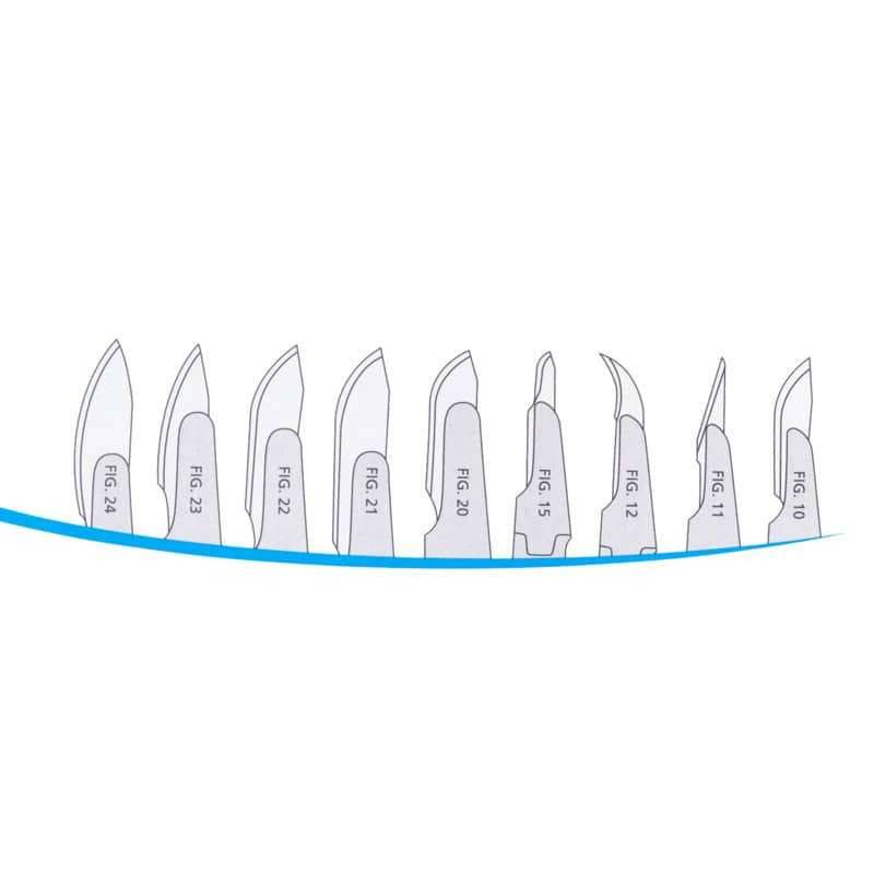 Teqler - Disposable Scalpel Blades for No. 3 Scalpel Handle Figure 12 - 370512 UKMEDI.CO.UK UK Medical Supplies