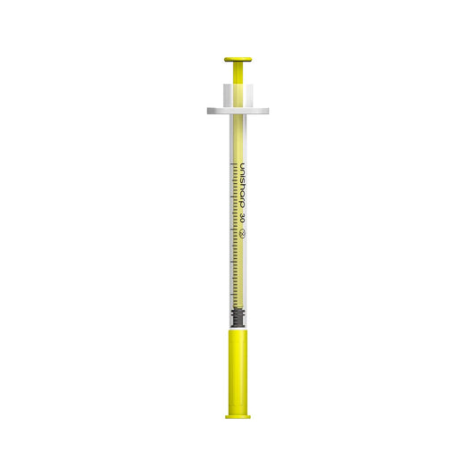 0,5 ml 0,5 tommu 30 g gul einsharp sprauta og nál u100