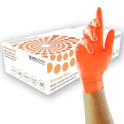 Unigloves Orange Pearl Nitrile hanskar