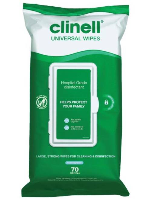 Clinell Universal Wipes Pakki með 70